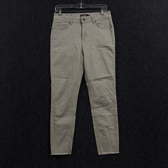 Nanette Lepore Pants Womens 8 Hamilton Skinny Stretch Frayed Hem Jeans Casual - Picture 1 of 11